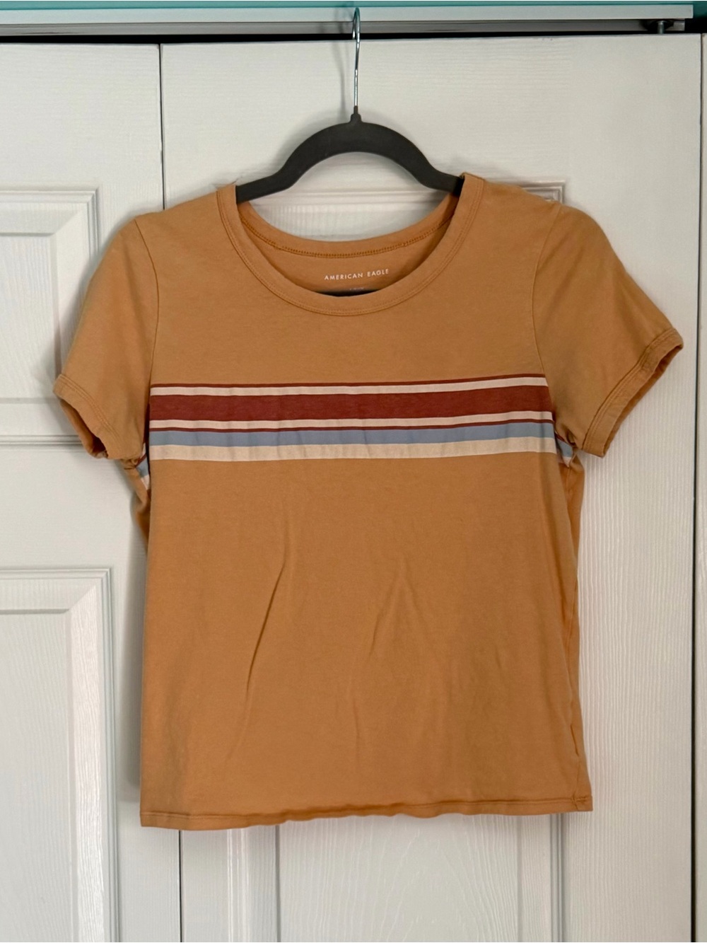 American Eagle Rust Orange Crewneck Tee